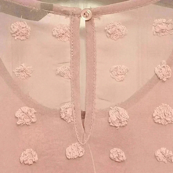 ❤️ Pretty Pink Shein Long Sleeved Sheer Blouse - Picture 11 of 11